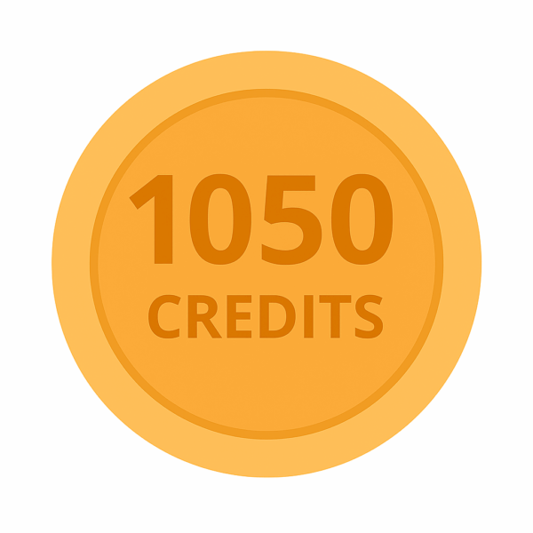 1050 Credits